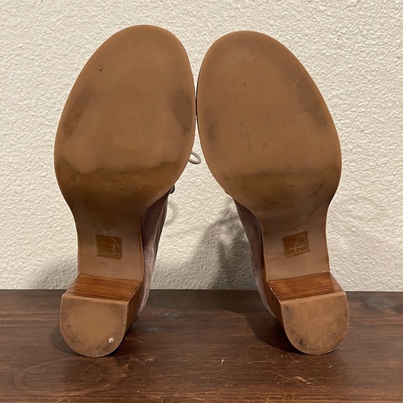 JEFFREY CAMPBELL CORS SUEDE LACE UP PEEP TOE HEELED BOOTIE BOOTS - Picture 10 of 15